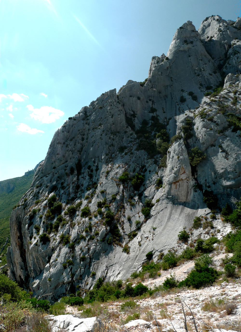 Vue de la voie depuis l'Est