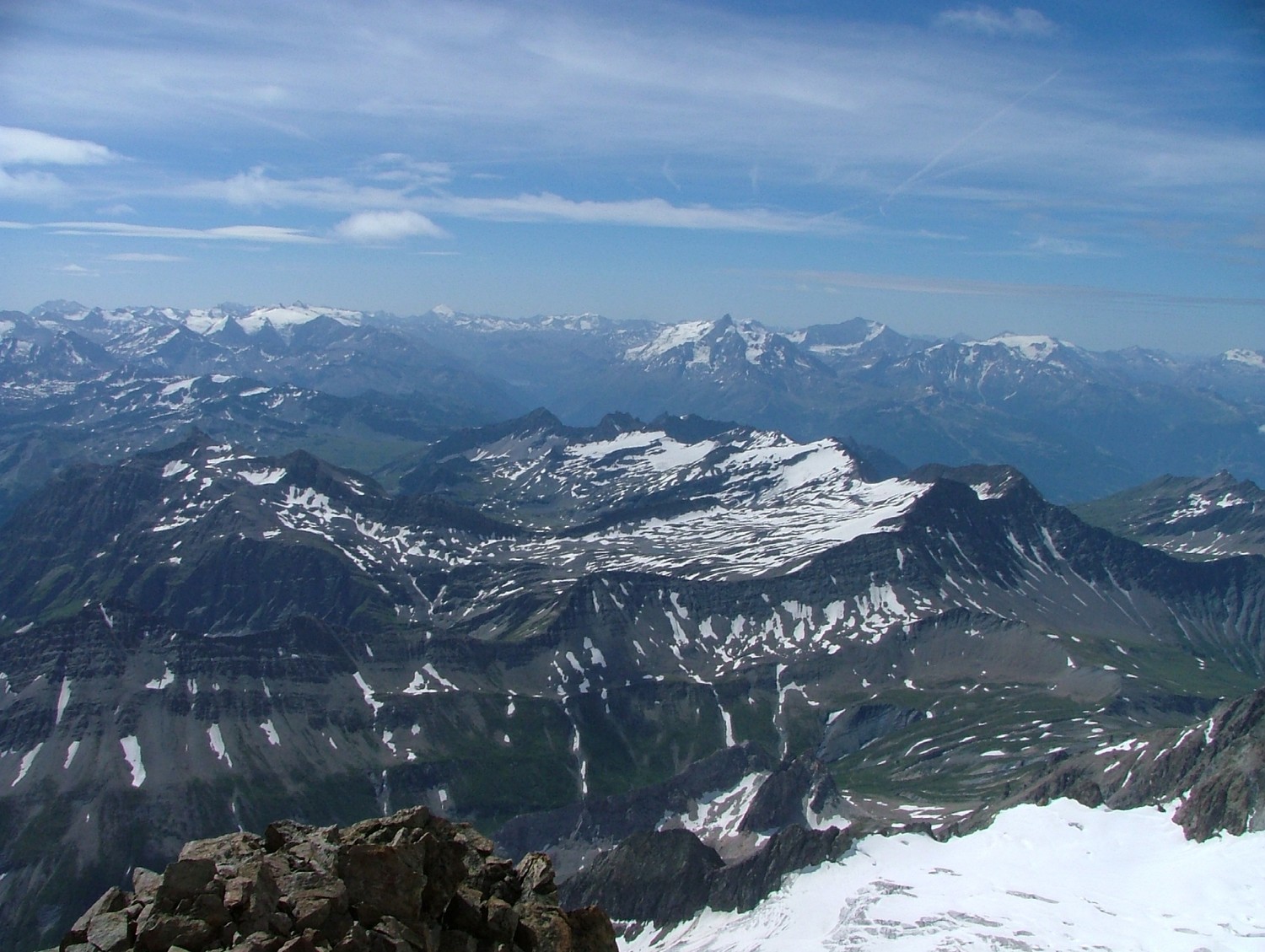 Tré la tête ; depuis l'aiguille E, vue vers le S, haute Tarentaise ... Vanoise etc ...