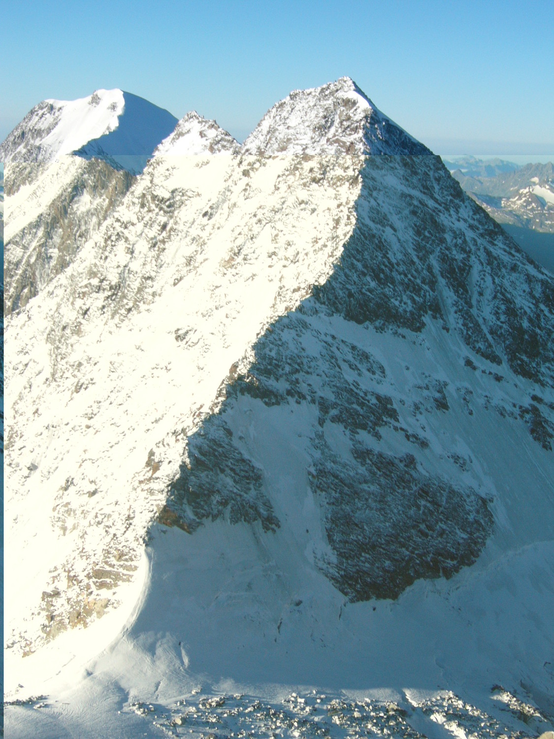Arête NNW du Lagginhorn en neige...