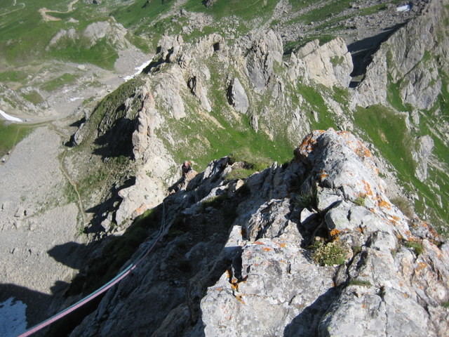 Pas de protections dans ce passage facile