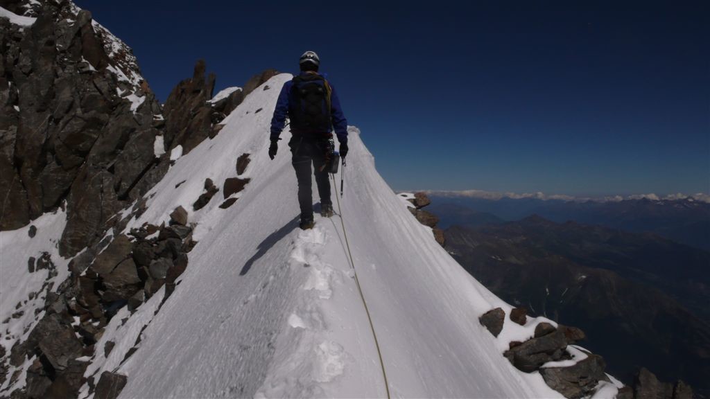Vers l'arête sommitale