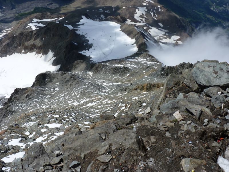Le parcours de l'arête du Goûter est un plaisir sans cesse renouvelé, surtout après 32 heures sans sommeil...