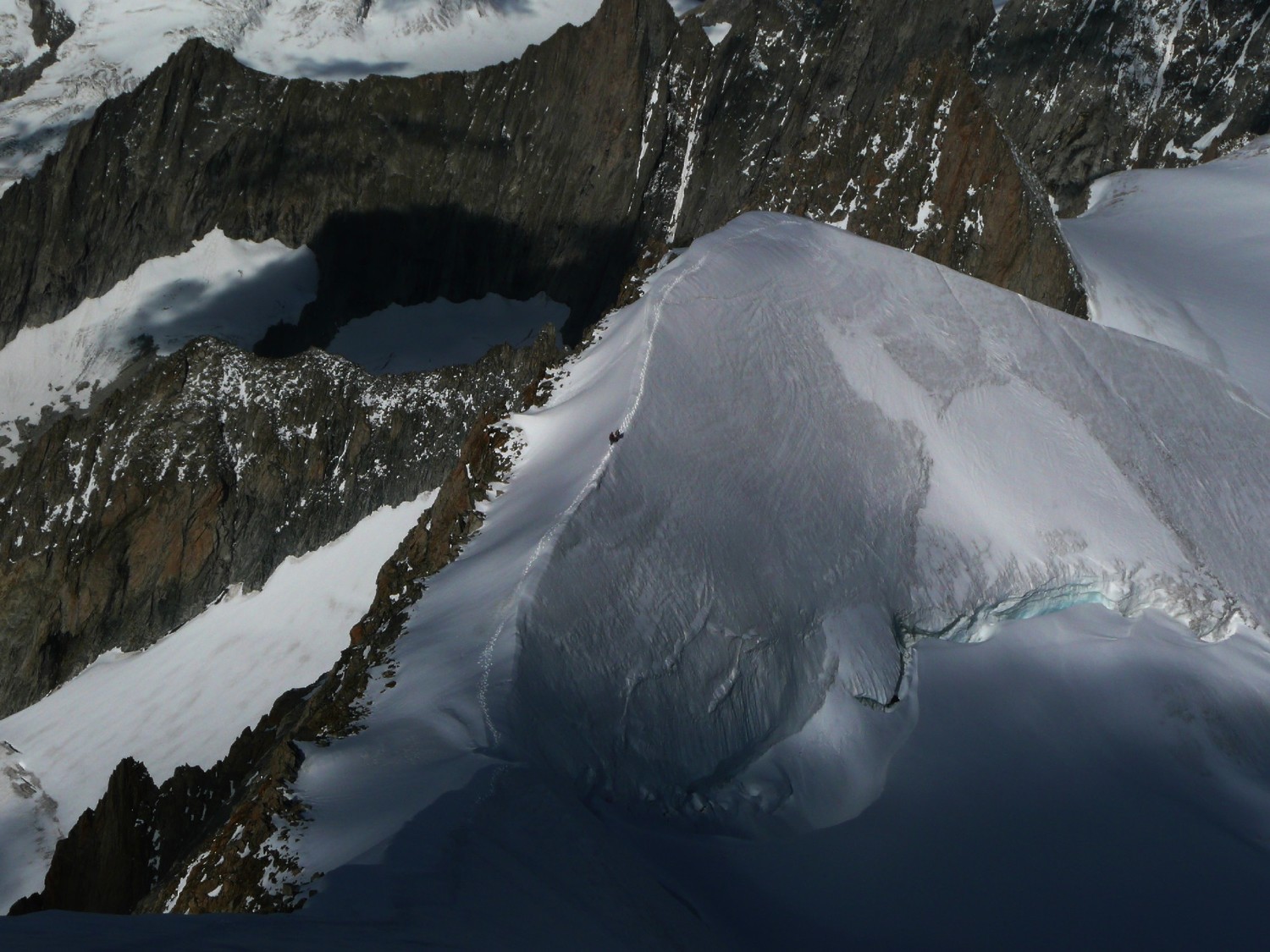Arête W du Nesthorn, ressaut médian