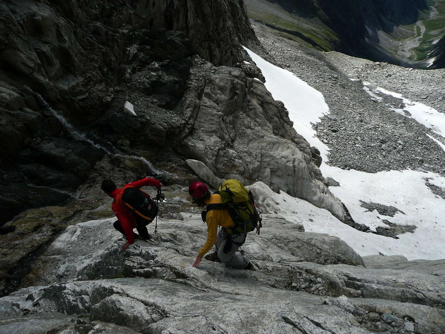 Ressaut sous le glacier en rive D du Gredetschtal
