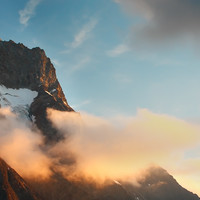 aiguille du Plat de la Selle vue du refuge de la Selle