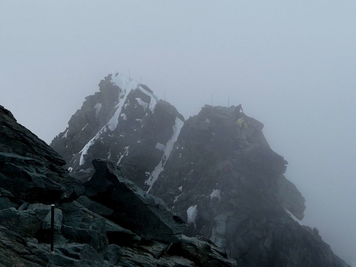 l'arête du kleinglockner, mi neige, mi rocher