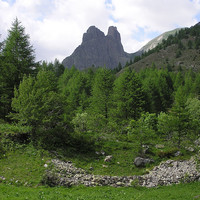 Mont Castello et Provenzale, col Greguri à droite