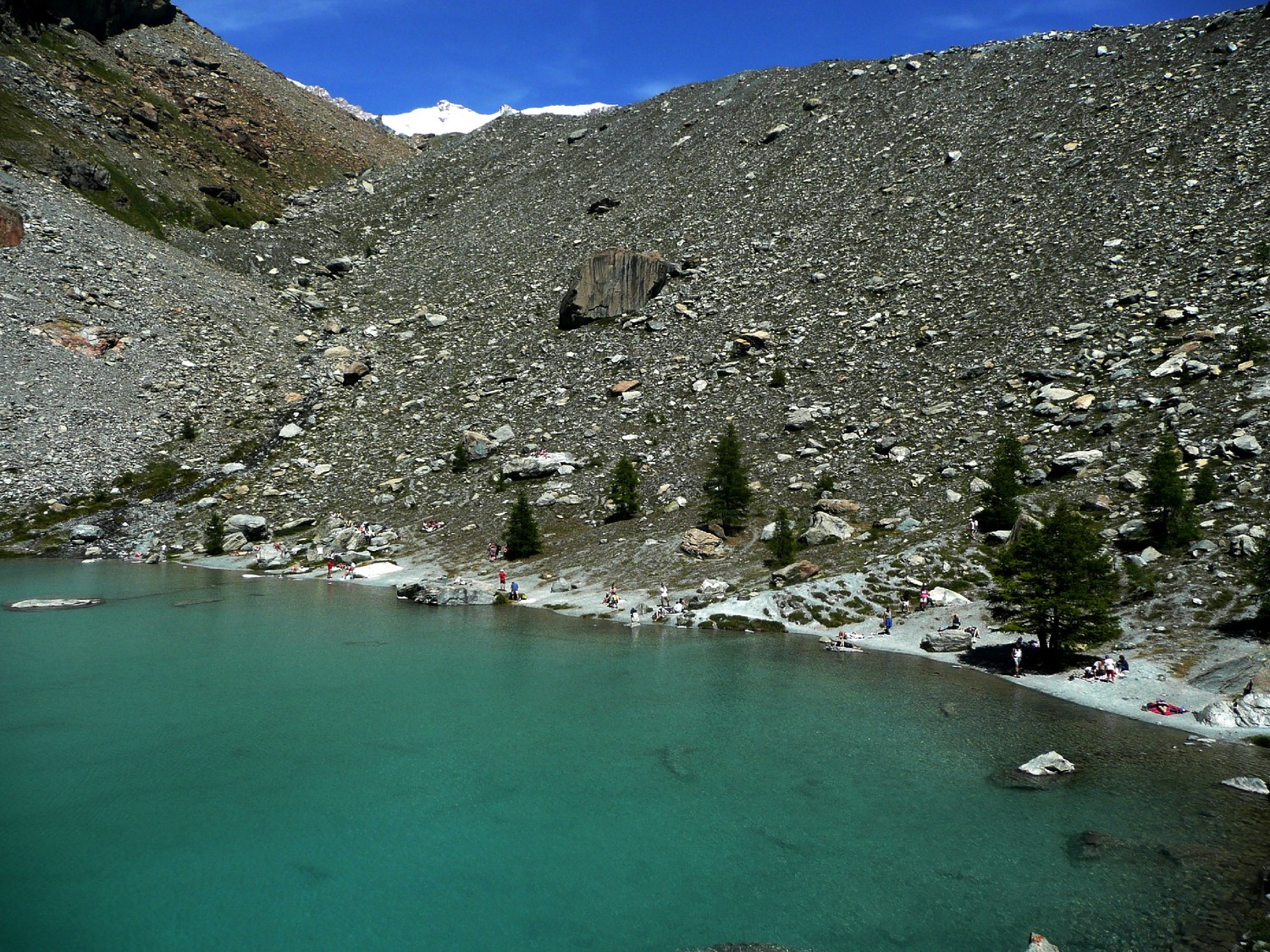 Lac Bleu (Val d'Ayas), montée au Rifugio Lambronecca,