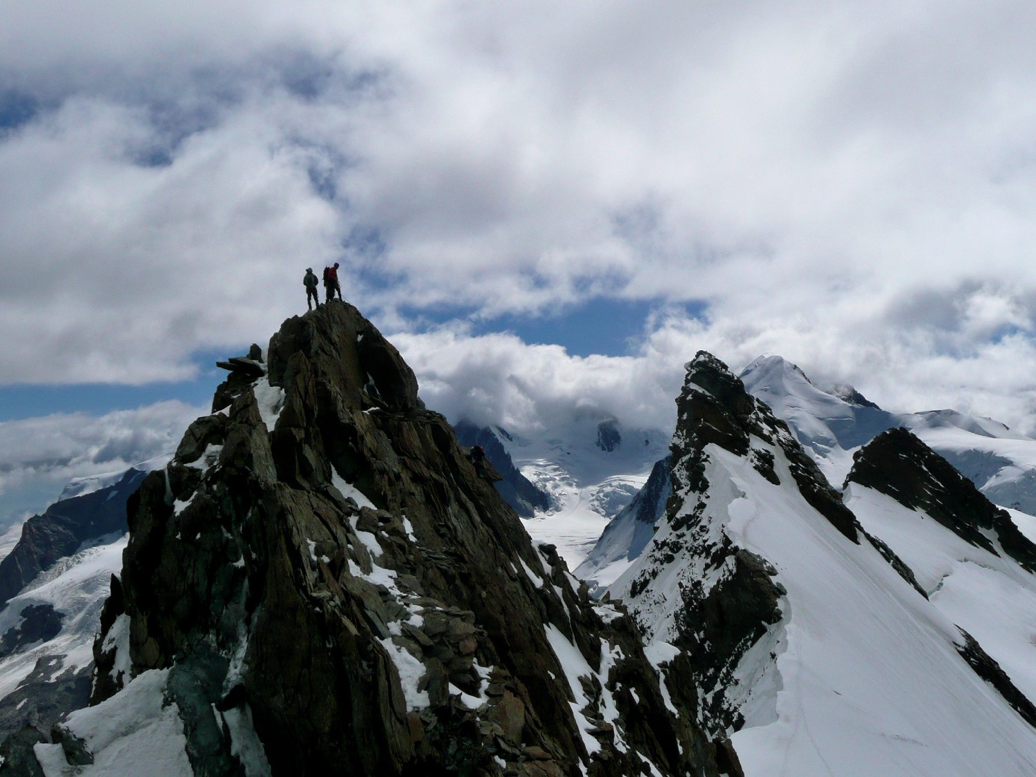 Sommet du dernier ressaut au Breithorn Central