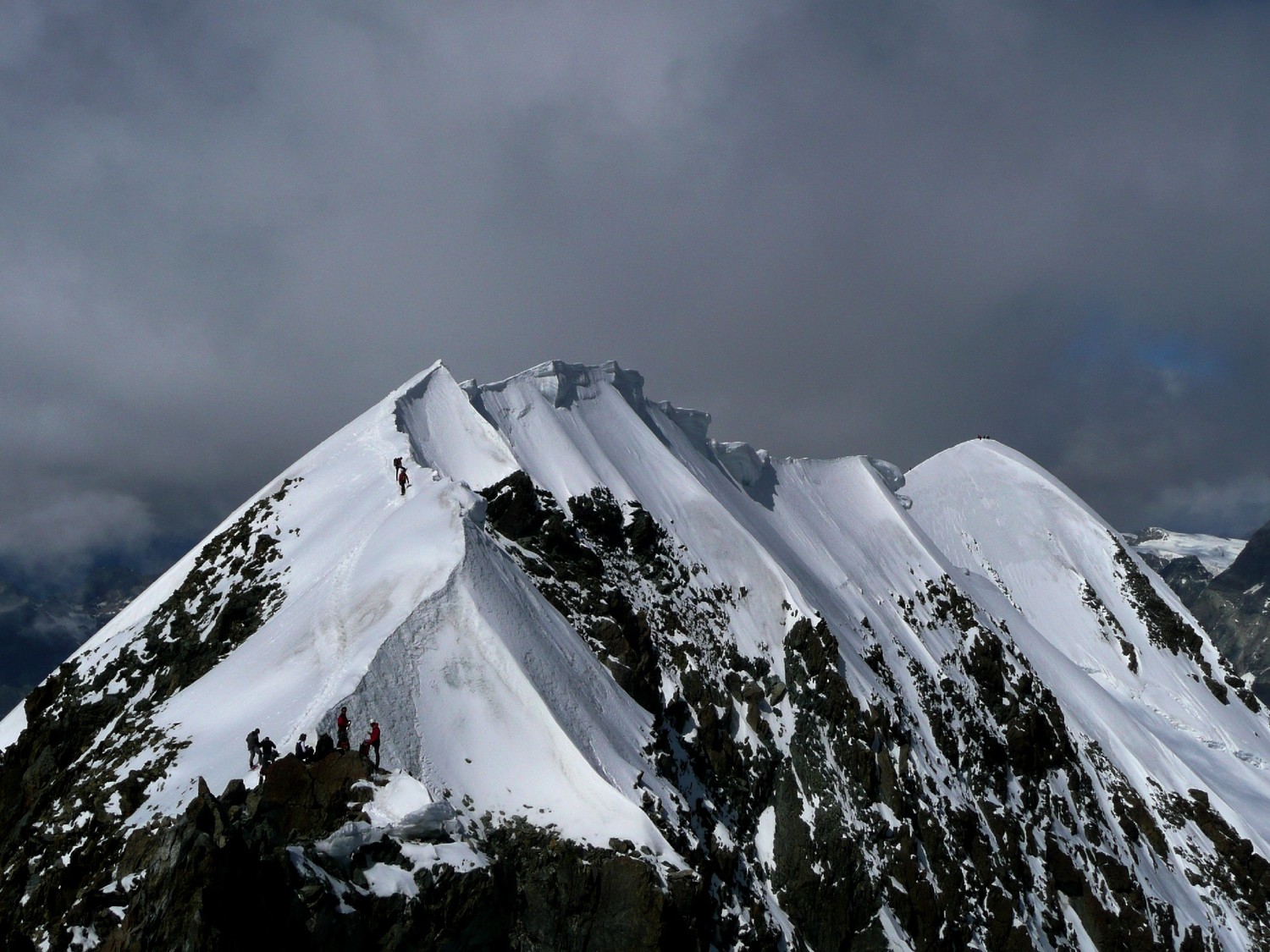 Breithorn Central : arête neigeuse sommitale