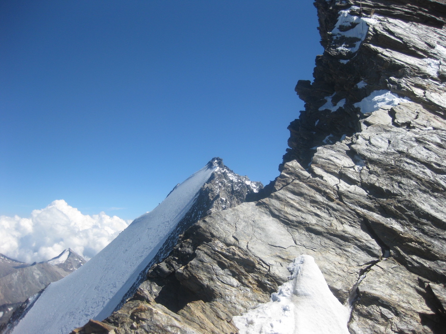 Vue sur la Lenzspitze au loin