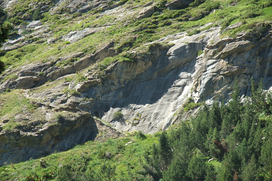 Dalle du Mollard, vue du hameau du Collet