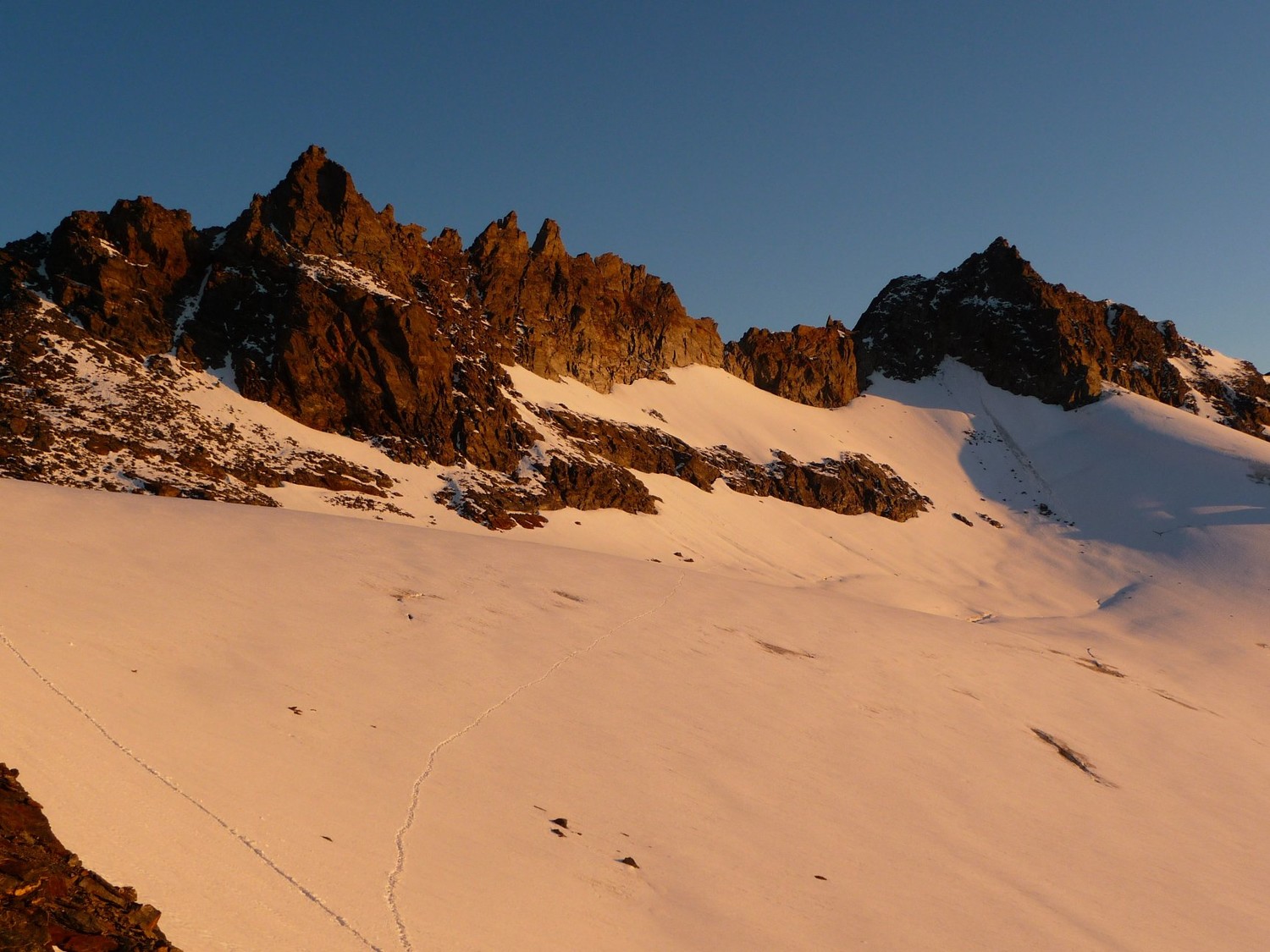 l'arete vue depuis le col de labby