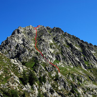 L'ultimo ripido tratto per raggiungere il Piz Grand 2459 m.