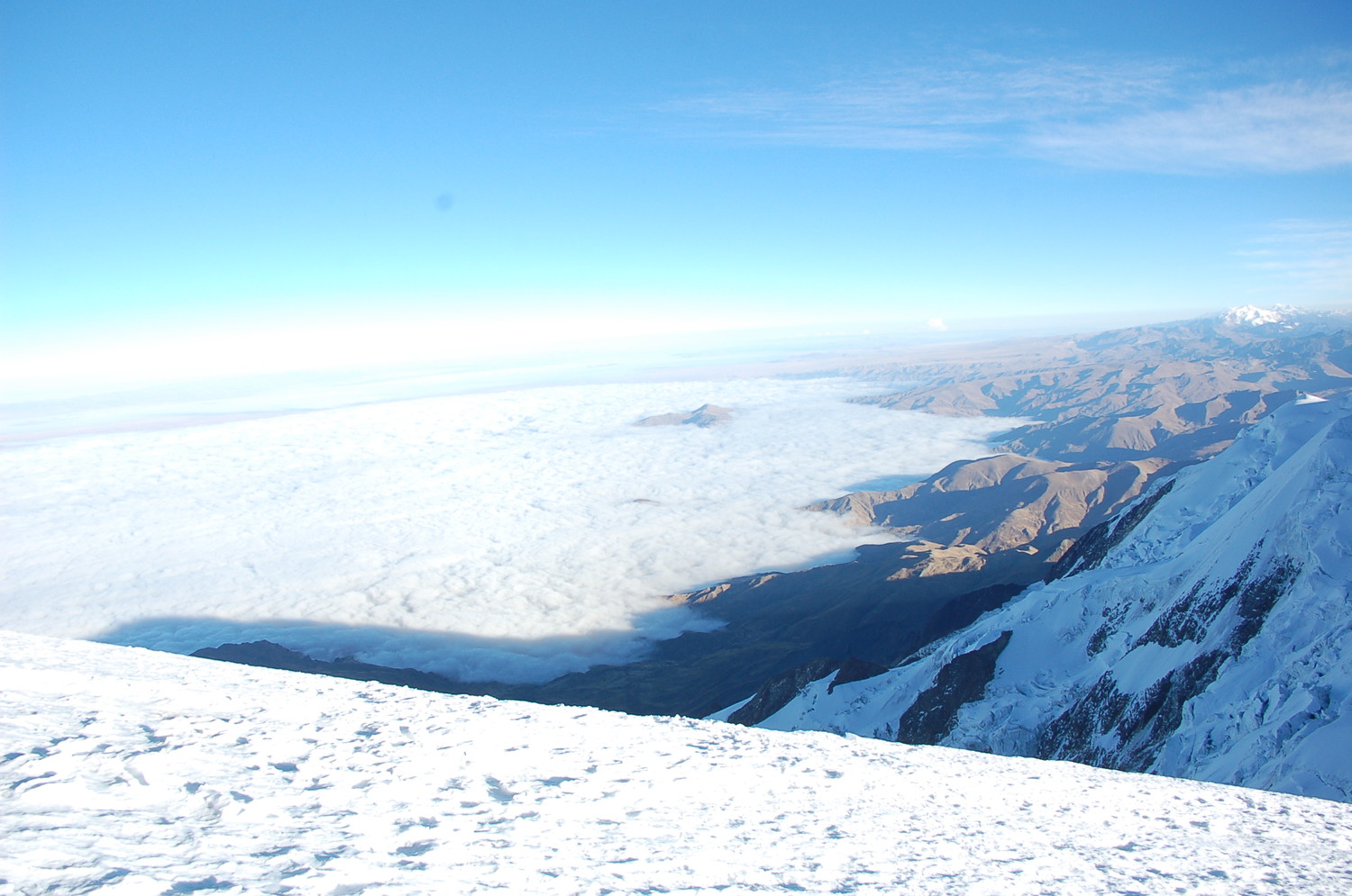 Sous le sommet environ 6300m, vers La Paz