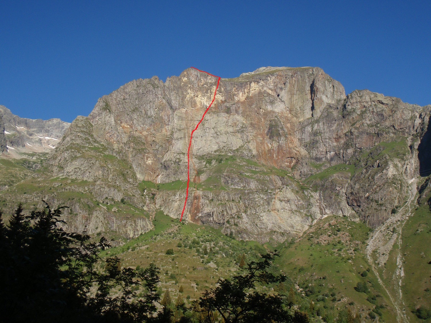 Tracé approximatif de la voie
