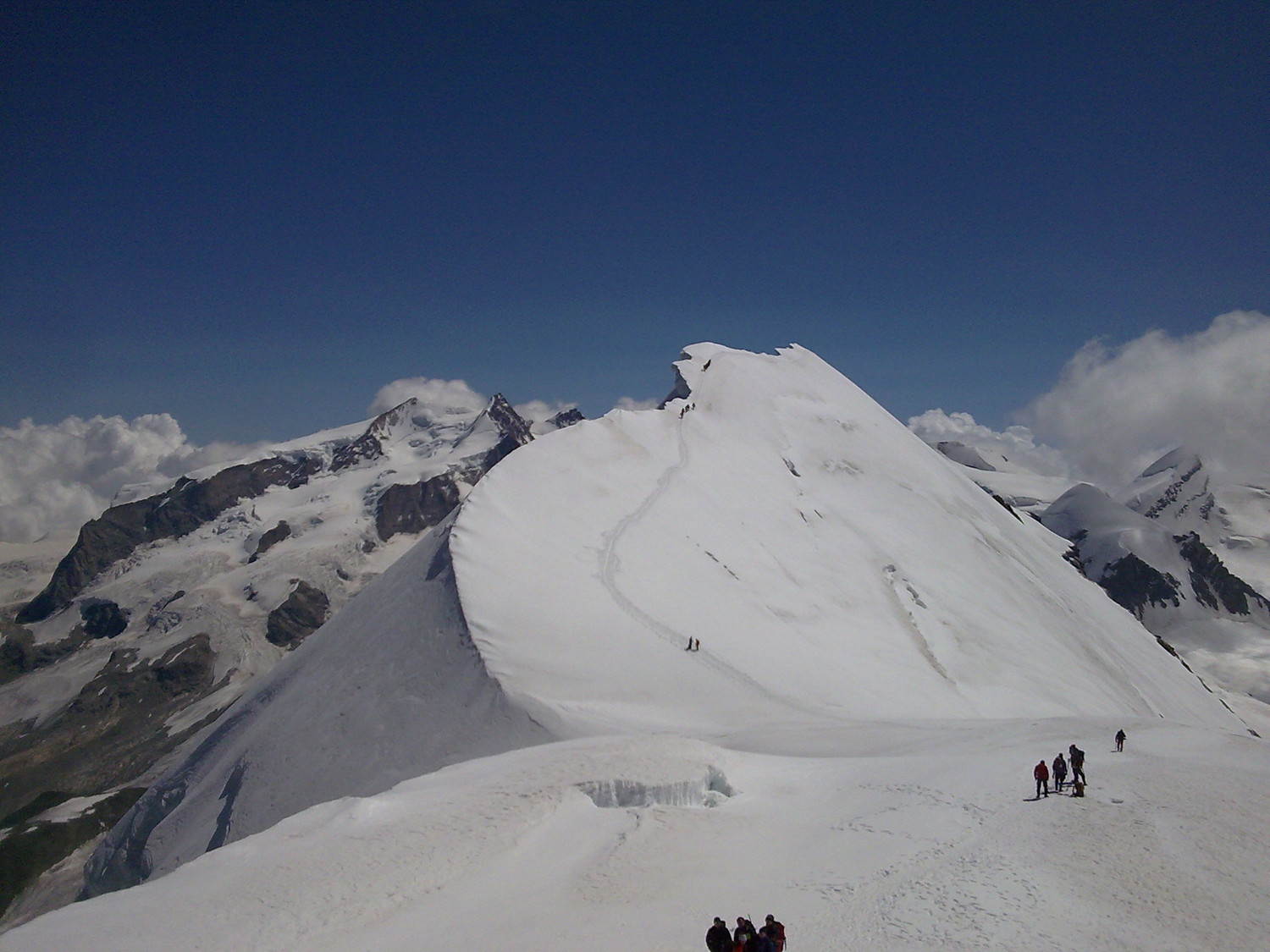 L'arête cornichée W du Breithorn cental