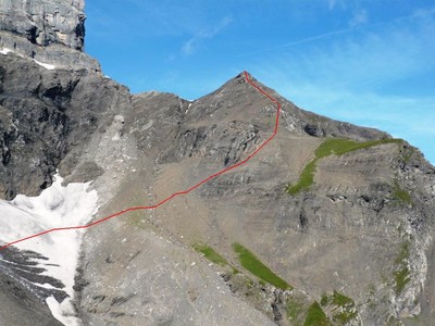 Itinéraire du versant E de la Tête de Chalin