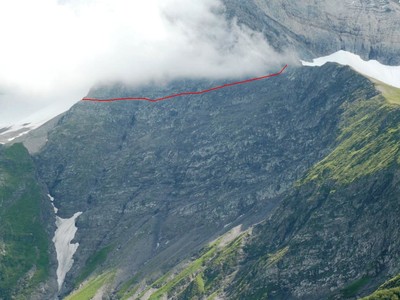 Traversée exposée entre glacier de Chalin et arête de Soi