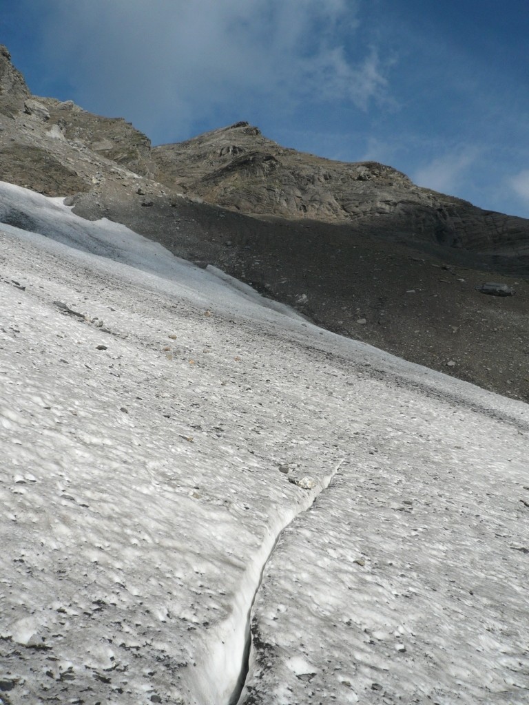 Le petit glacier de Plan Névé (celui situé sous la face NE de la Cime de l'Est) et la Tête de Chalin