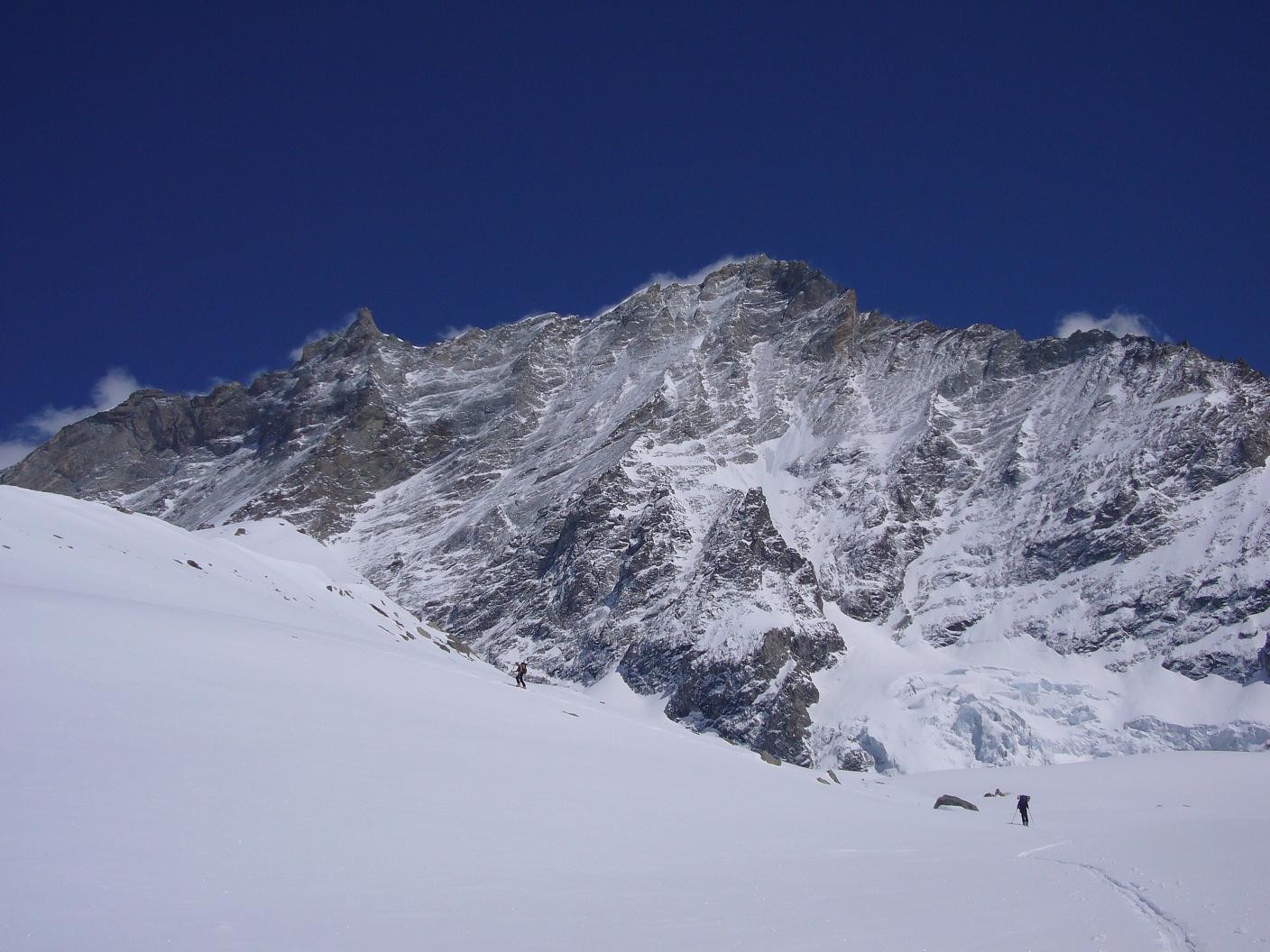 L'itinéraire juste avant d'ariver à la cabane, avec magnifique vue du Weisshorn
