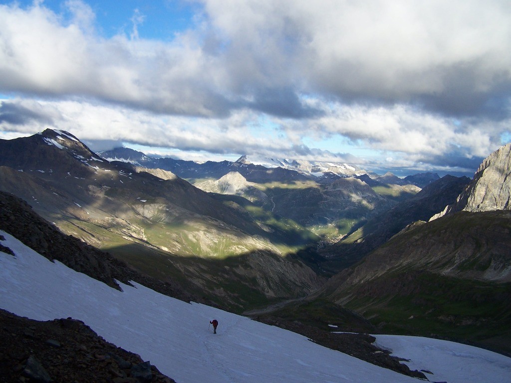 arrivée au col de la galise en même temps que la perturbation sur la Vanoise