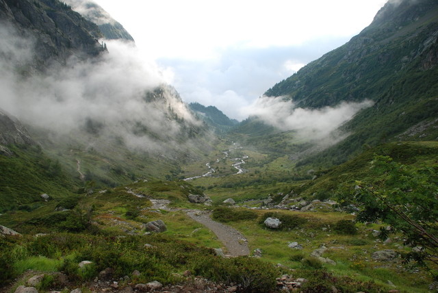 Vallon de Bérard dans la brume matinale...