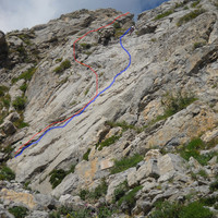 Départ commun "Barule des barulots" en rouge et l'autre en bleu