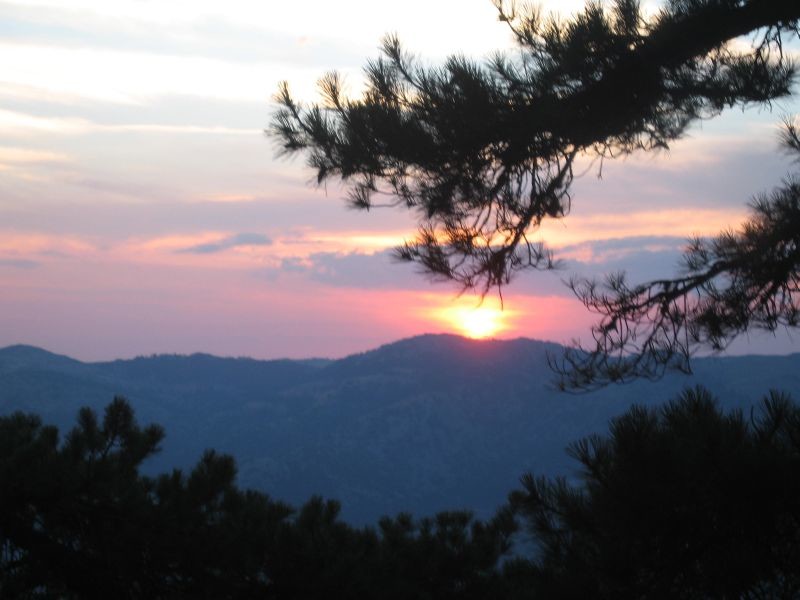 coucher de soleil depuis la Sagra