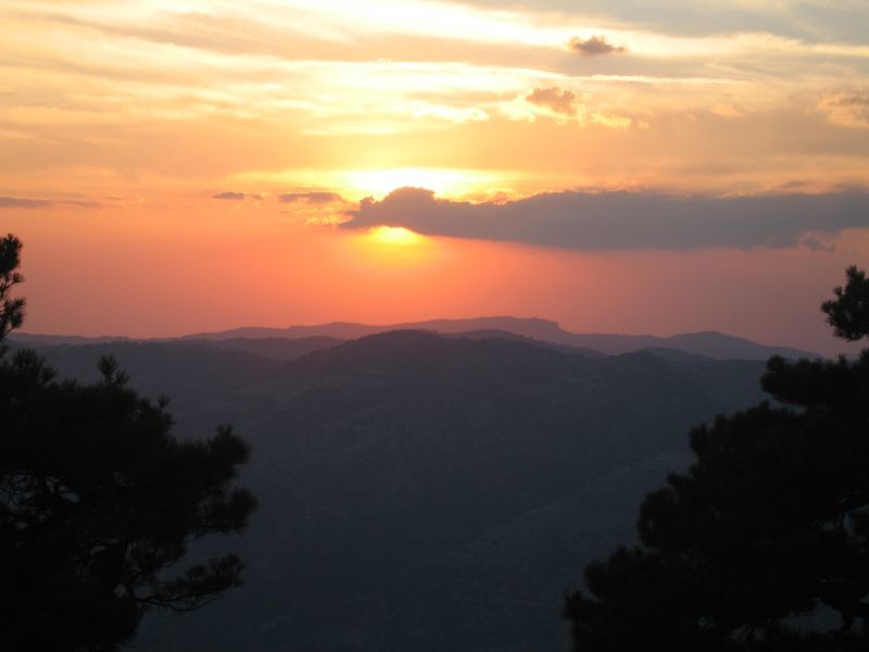 coucher de soleil depuis la Sagra