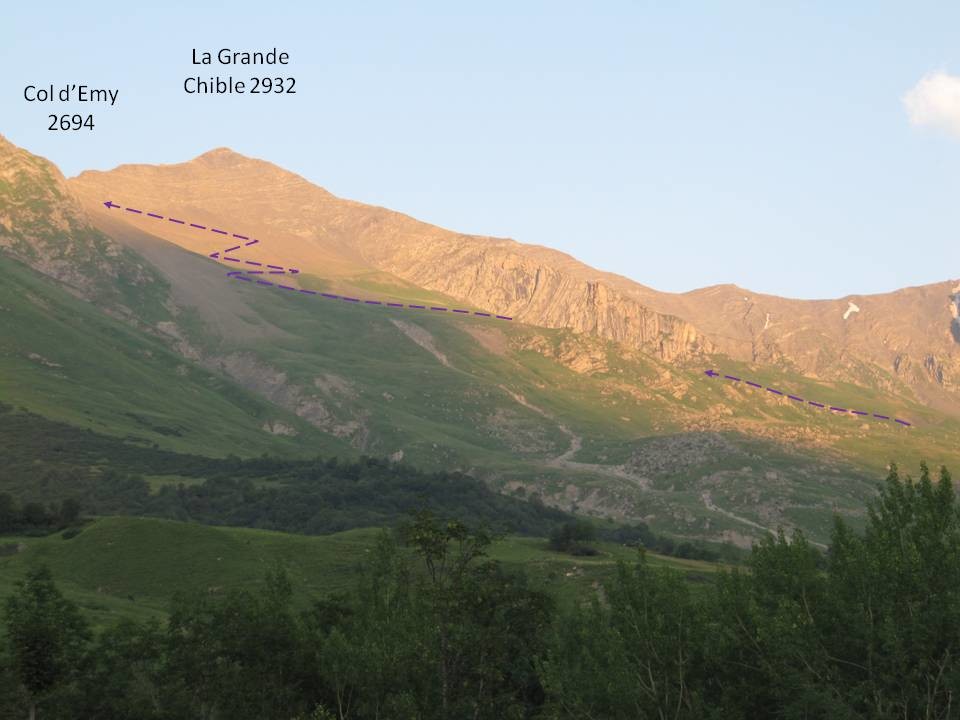 Impression générale de l'itinéraire - vue depuis gîte de la Vilette