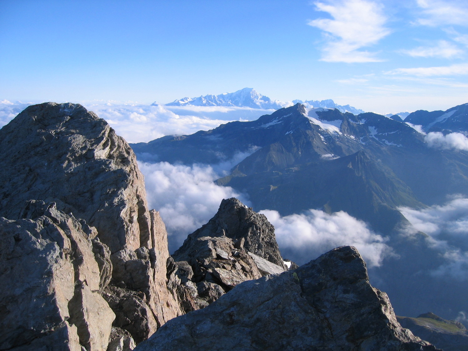 Mont Blanc vu du sommet du Grand Bec