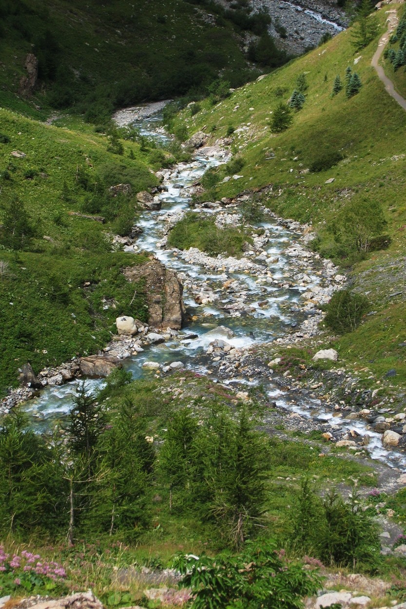 Torrent de la Romanche au-dessus du Pont d'Arsine