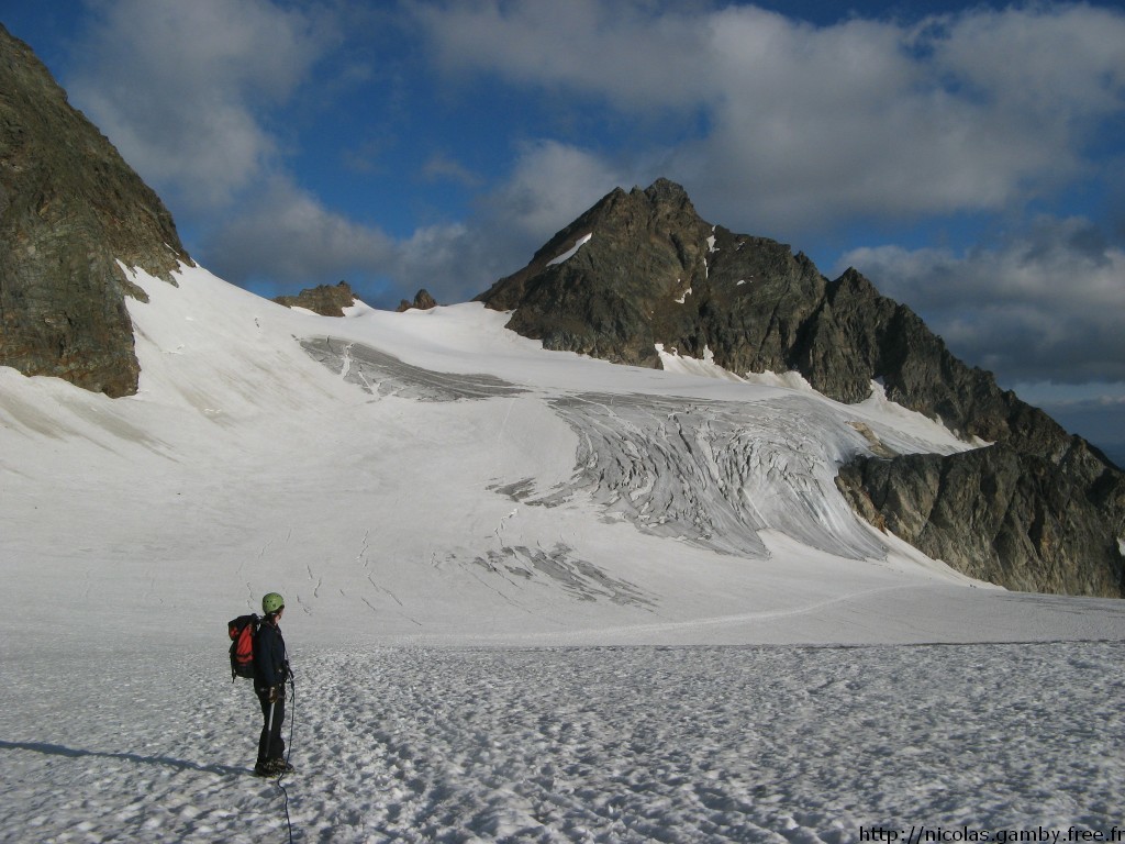 Sur le plat du glacier