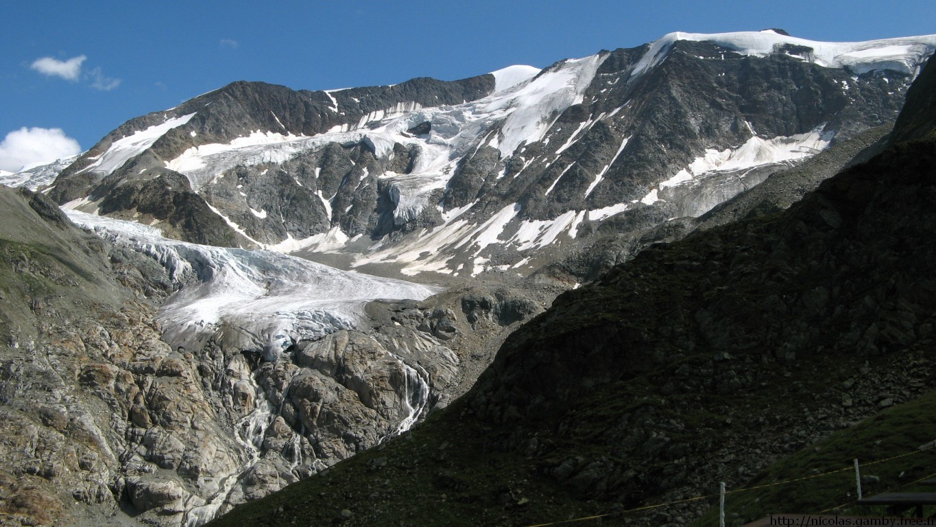 Langue glaciaire au dessus de Taschachhutte