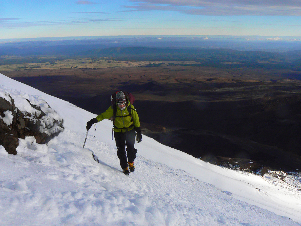 dans la face N du Ngauruhoe