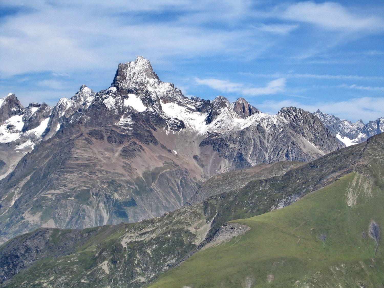 l'aiguille du plat de la selle, du col