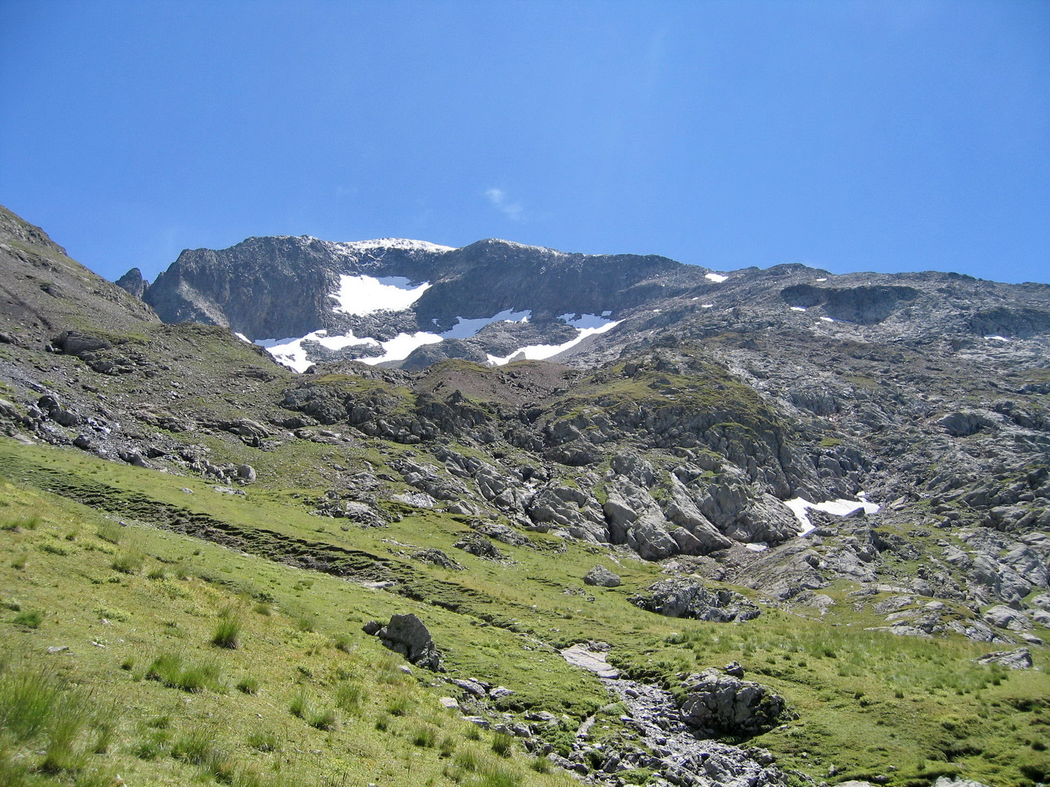 la tête de la Muraillette, du col