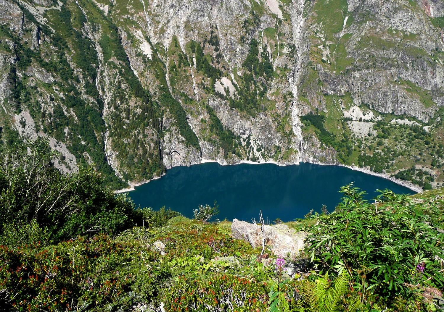 Lac du Lauvitel, vu de la montée au Col du Vallon