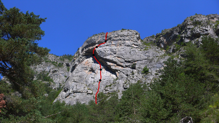 L'itinéraire vu du bord de la route.