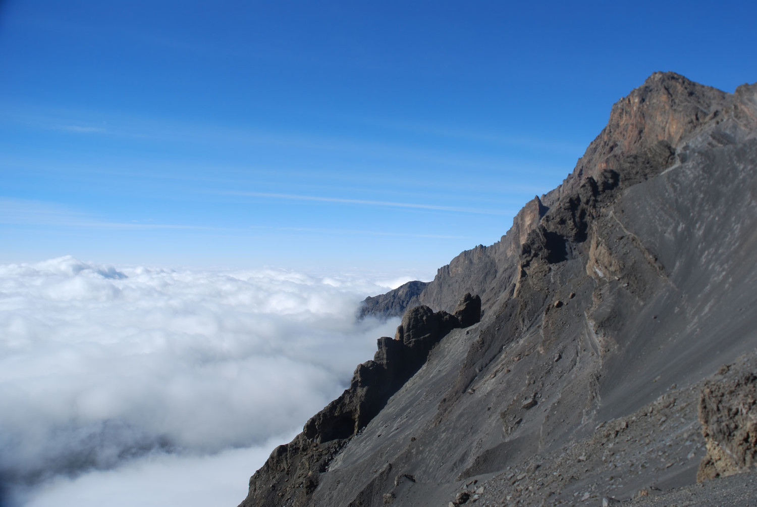 Mount Meru from the ascent route