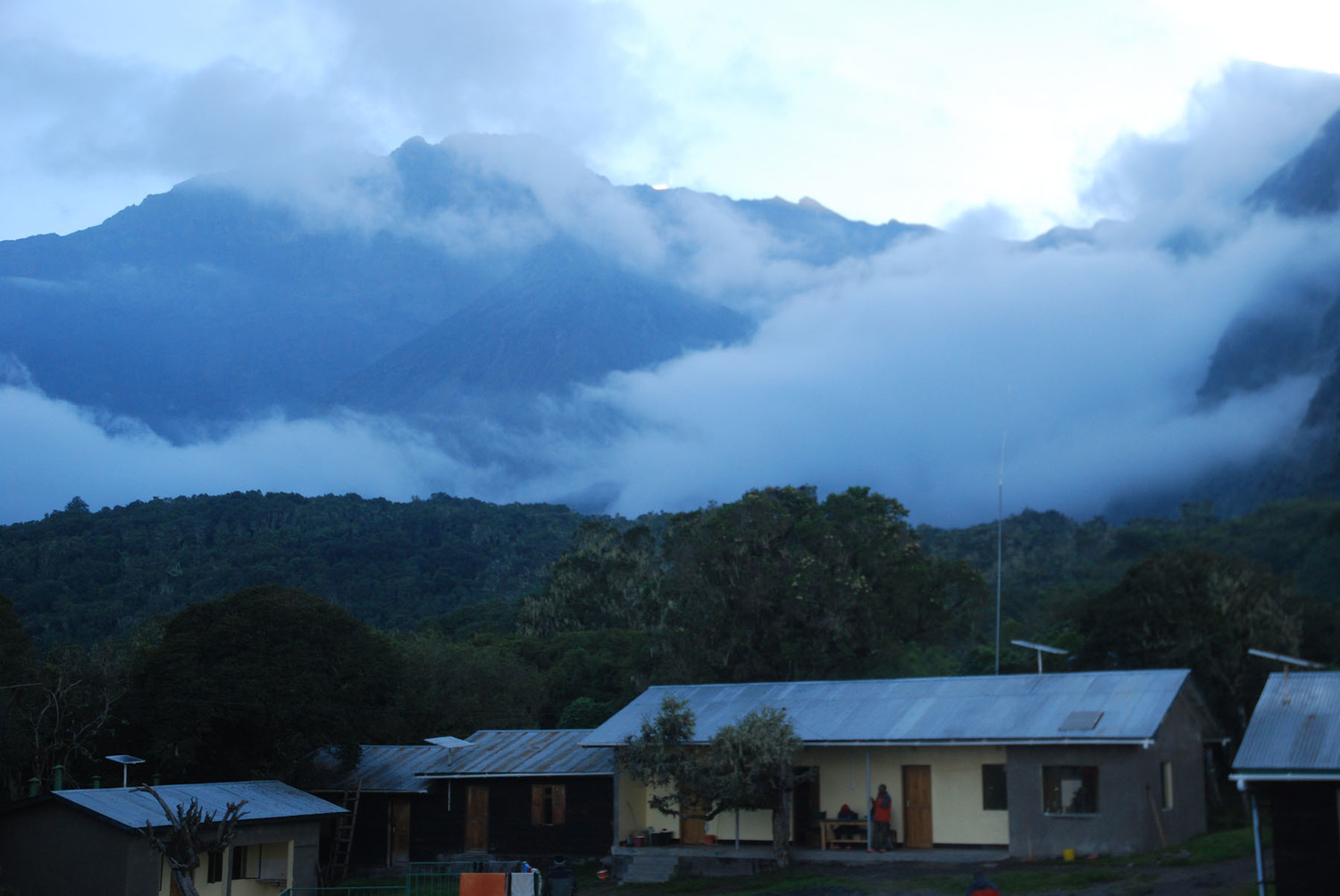 View to Mount Meru from Miriakamba Hut