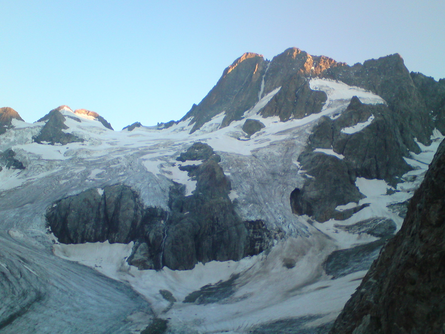 état du glacier au 22 aout