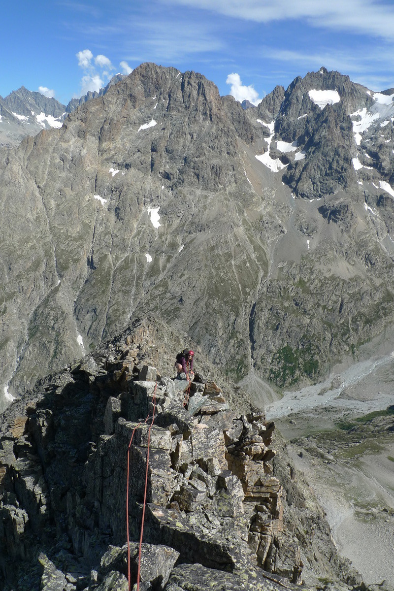 Cacablocs sur le haut de l'arête