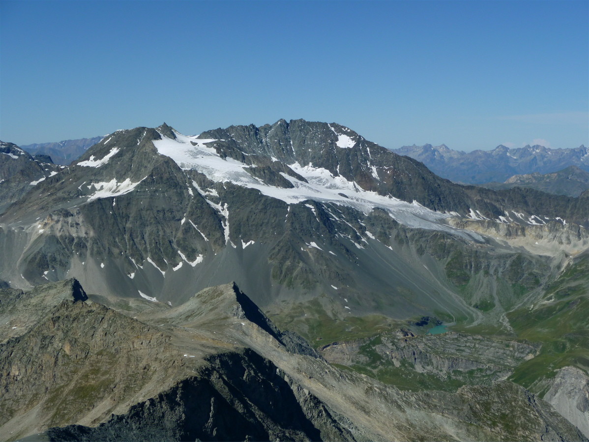 Glacier de Gebroulaz depuis l'arête N de la Pointe de Labby