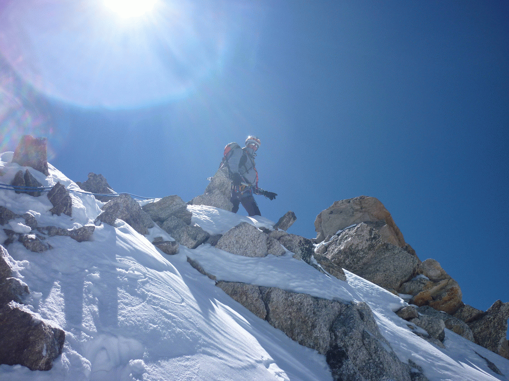 Arête bien enneigé