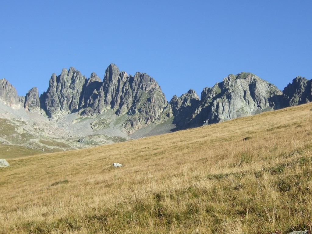 Vue sur les petites aiguilles de l'Argentière