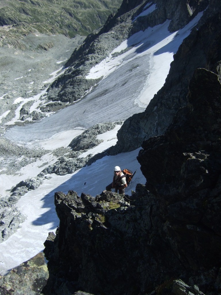 Bruno domine le glacier de l'Argentière