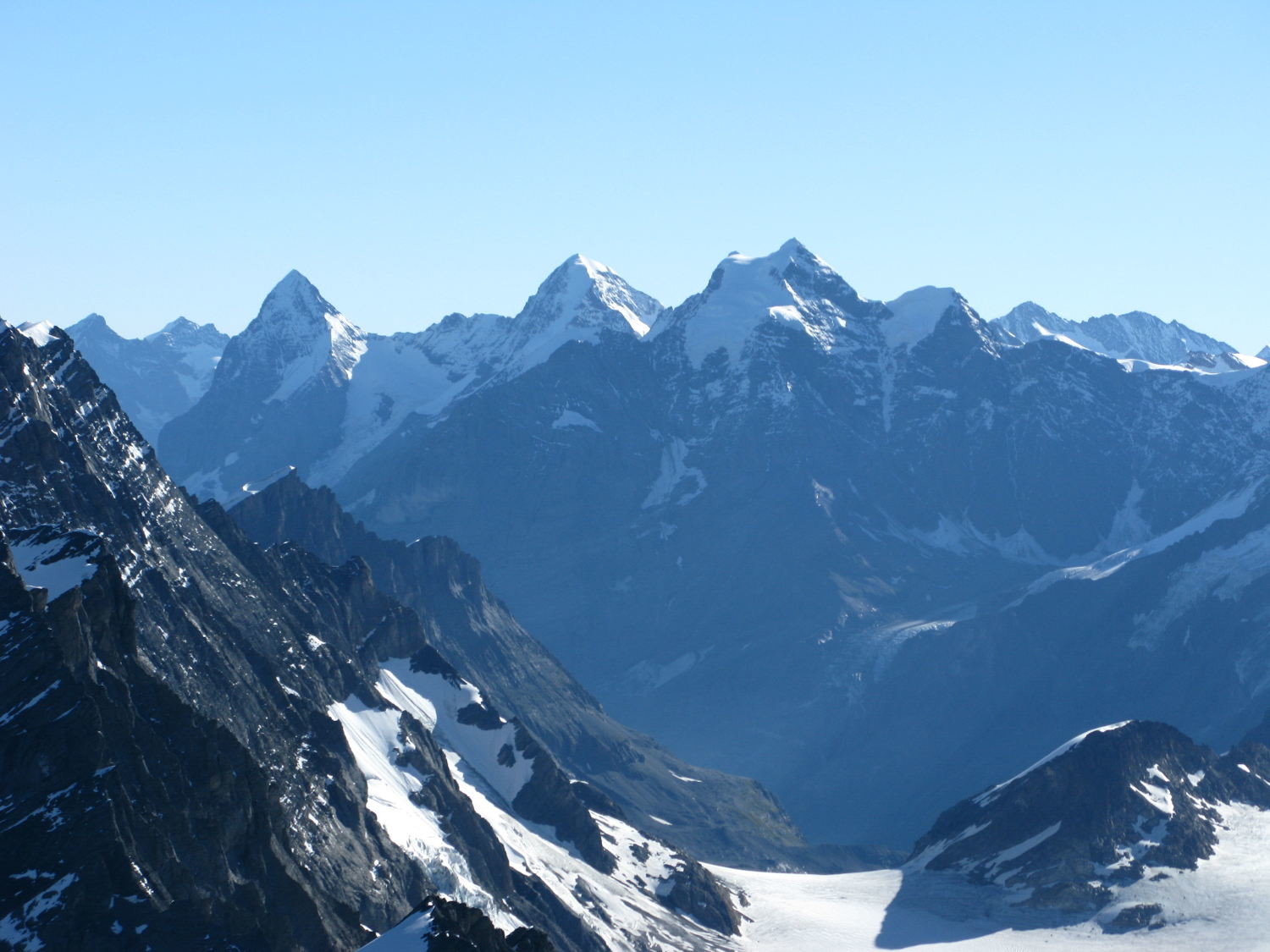 Eiger, Monch et Jungfrau depuis le Doldenhorn