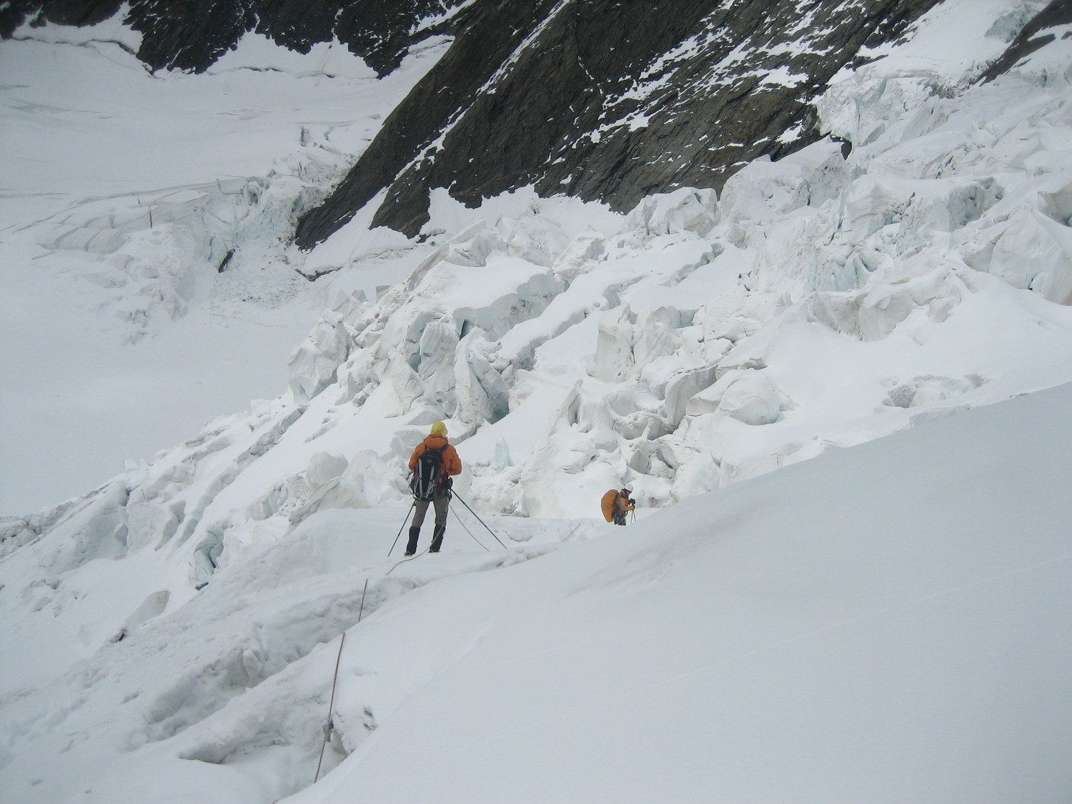 Hinter Fiescherhorn : slalom entre les crevasses
